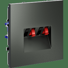 Розетка акустическая встраиваемая VOLTUM S70 4-местная, (титан)