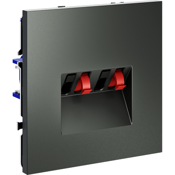 Розетка акустическая встраиваемая VOLTUM S70 4-местная, (титан)