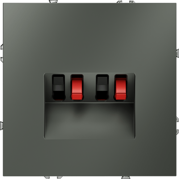 Розетка акустическая встраиваемая VOLTUM S70 4-местная, (титан)