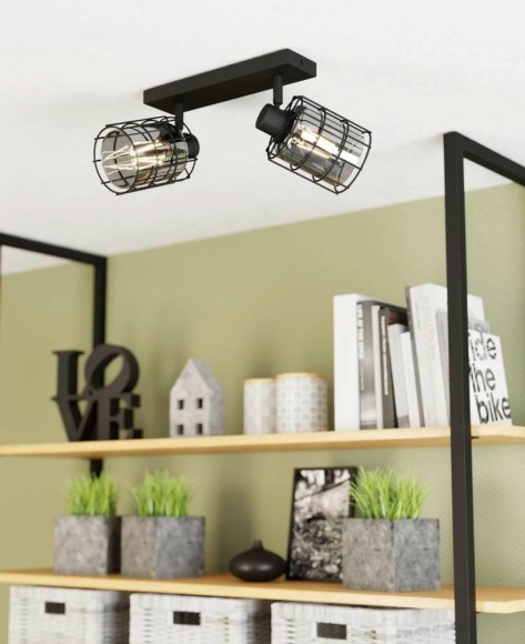 99712 CONSACA Спот 2xE27 80Вт IP20 черный