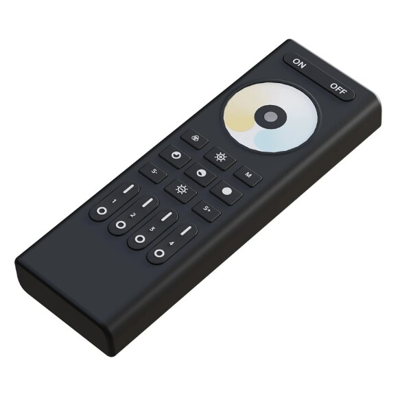 Arte Lamp A70RC-02CH-BK Пульт управления MIX светодиодными лентами, регулировка яркости, смена цветности 2700-6000К и вкл-выкл. используется с двуканальным контроллером A70C-02CH-WF