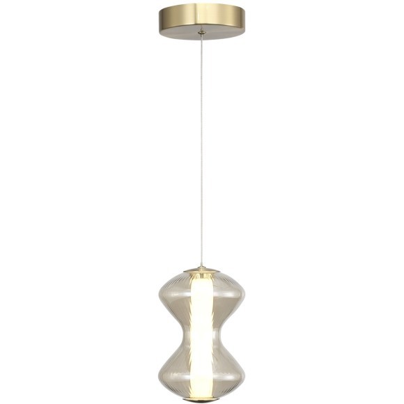 SL6136.203.01 Светильник подвесной ST-Luce золото/коньячный LED 1*6W 3000K SPINE