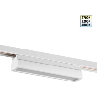 359785 PORT NT25 234 белый Светильник однофазный двухжильный трековый с переключ. цв. температуры IP20 LED 12W 180-265V 2700К/3200К/4000К ITER