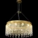 Crystal Lux AQUA SP12 0160/312 Люстра подвесная хрустальная, латунь прозрачная, 12xG9 макс 10Вт, диаметром 60 см, классическая подвесная люстра для гостиной