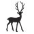 427137 BALIGUIAN Статуэтка Олень декоративная L270 B100 H440 алюминий черный