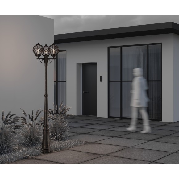 Уличный наземный светильник Maytoni O023FL-03G Via IP44 под лампы 3xE27 60W