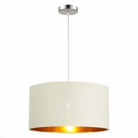 SLE300553-01 ST Luce BRESCIA Подвес, E27,1х40W, никель/белый, серебристый