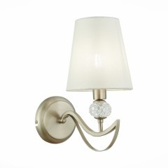 SLE111201-01 Светильник настенный Никель, прозрачный/Белый E14 1*40W BERGAMO SLE111201-01 Светильник настенный Никель, прозрачный/Белый E14 1*40W BERGAMO