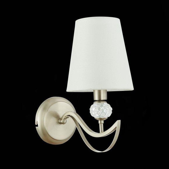 SLE111201-01 Светильник настенный Никель, прозрачный/Белый E14 1*40W BERGAMO SLE111201-01 Светильник настенный Никель, прозрачный/Белый E14 1*40W BERGAMO