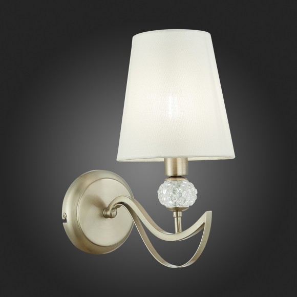 SLE111201-01 Светильник настенный Никель, прозрачный/Белый E14 1*40W BERGAMO SLE111201-01 Светильник настенный Никель, прозрачный/Белый E14 1*40W BERGAMO