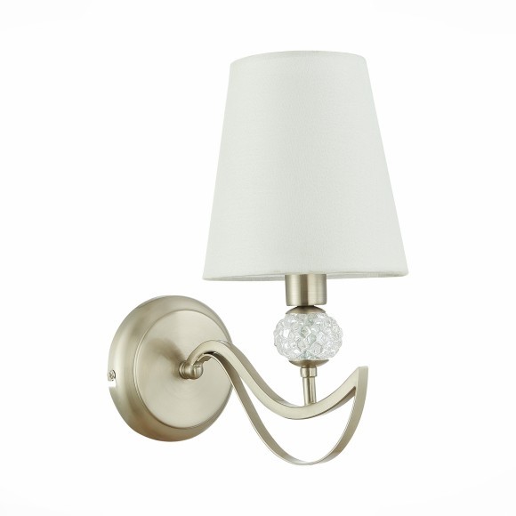 SLE111201-01 Светильник настенный Никель, прозрачный/Белый E14 1*40W BERGAMO SLE111201-01 Светильник настенный Никель, прозрачный/Белый E14 1*40W BERGAMO