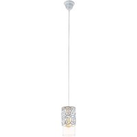 49202 Подвес CARDIGAN, 1x60W (E27), Ø120, H1100, сталь, патина, серо-голубой/стекло