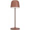 900459 Аккумуляторная настольная лампа сенсорная  MANNERA, 2,2W(LED), Ø110, H340, IP54, алюм.,сталь, рыжий/пластик,белый