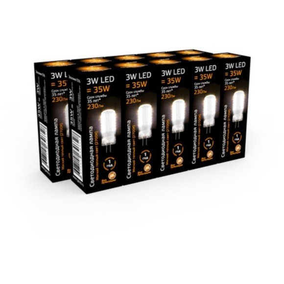 107707103 Лампа Gauss LED G4 AC150-265V 3W 230lm 2700K силикон 1/20/200 107707103 Лампа Gauss LED G4 AC150-265V 3W 230lm 2700K силикон 1/20/200