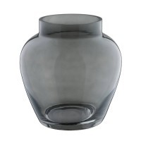 421207 ASINDRO Декоративная ваза, стекло, серый, H195, Ø180