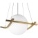 10424/250 LOFT IT SWING Подвесной светильник, бронзовое металлическое основание, белый стеклянный плафон, E27, 1 × 60 Вт