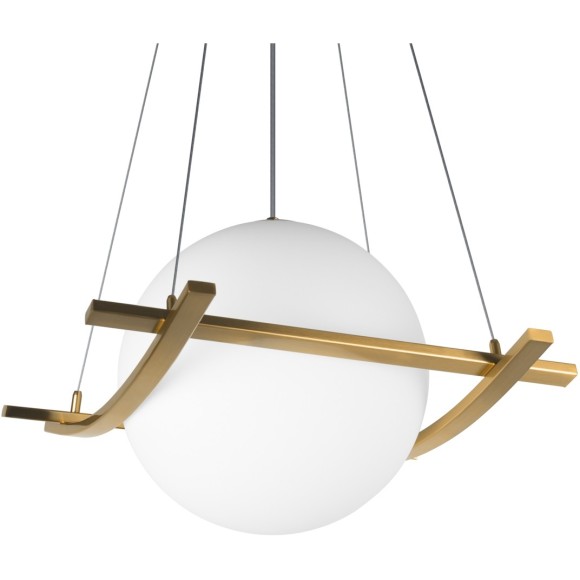10424/250 LOFT IT SWING Подвесной светильник, бронзовое металлическое основание, белый стеклянный плафон, E27, 1 × 60 Вт
