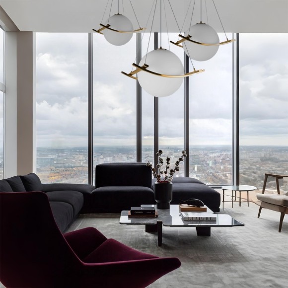 10424/250 LOFT IT SWING Подвесной светильник, бронзовое металлическое основание, белый стеклянный плафон, E27, 1 × 60 Вт