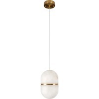 10553/S Loft IT YUM ACRYLIC подвесной светильник, 1 x 40 Вт, G9, бронзовое металлическое основание, бежевый акриловый плафон, IP20, 220 В