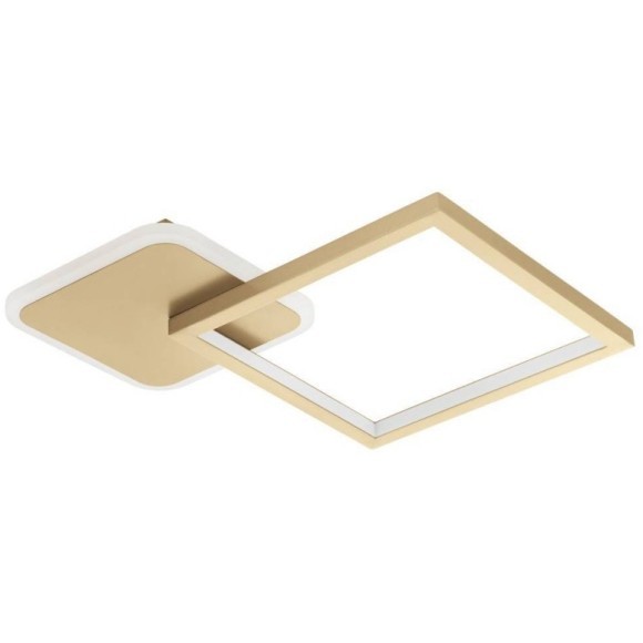 900424 Потолочный светильник GAFARES, LED 15W, 2100lm, L330, B330, H50, алюминий, сталь, золотой, белый/пластик, белый 900424 Потолочный светильник GAFARES, LED 15W, 2100lm, L330, B330, H50, алюминий, сталь, золотой, белый/пластик, белый