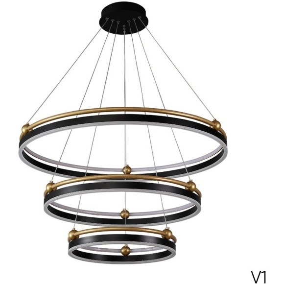 Люстра Crystal Lux FERNANDO SP158W LED BLACK/GOLD