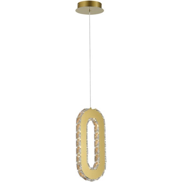 SL6506.203.01 Светильник подвесной ST-Luce Золотистый/Золотистый, Прозрачный LED 1*9W 3000K ALLUNGO