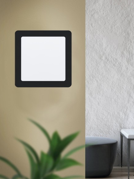 99188 Светодиодный встраиваемый светильник FUEVA 5, 10,5W (LED), 166х166, ET26, 1350lm, 4000K, сталь, черн