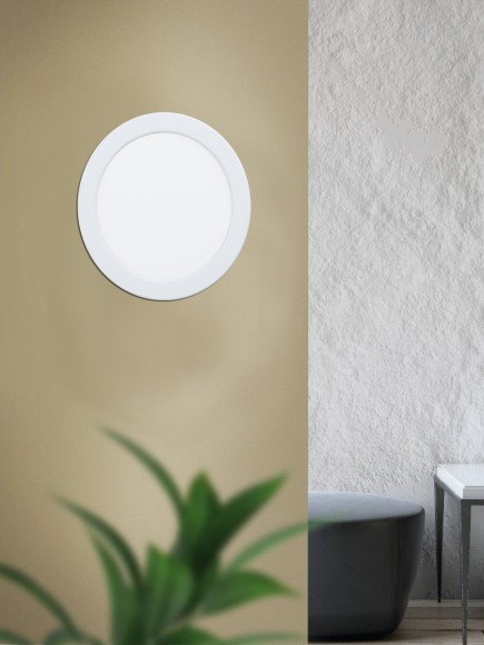 99133 Светодиодный встраиваемый светильник FUEVA 5, 11W (LED), ?166, ET26, 1350lm, 3000K, сталь, белый