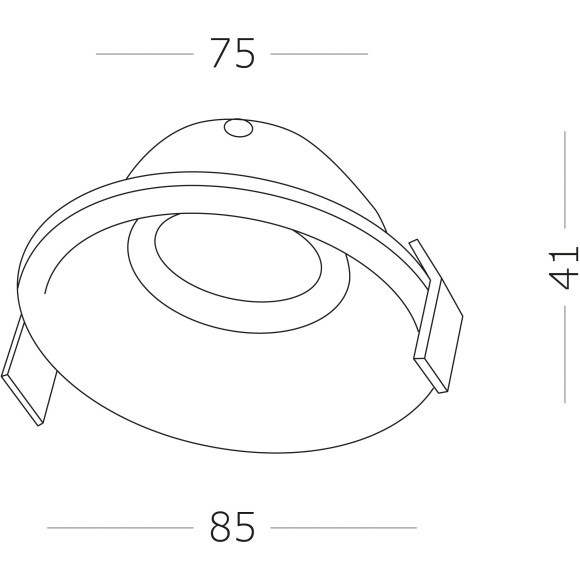 ST257.508.01 Св-к встр. Белый GU10 1*50W  IP65 D93xH53 220V Без ламп Встраиваемые светильники