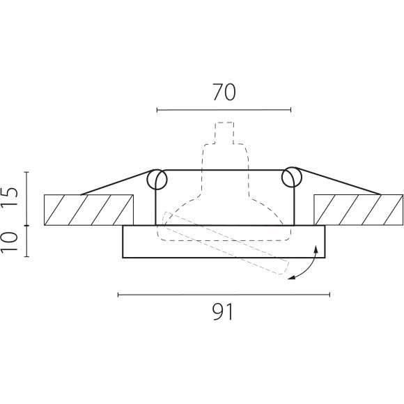 Светильник точечный встраиваемый декоративный под заменяемые галогенные или LED лампы Rifle Lightstar 002514