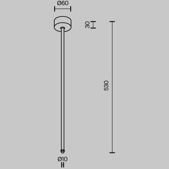 Подвес на жёстком основании с потолочной чашей для системы Maytoni Shelf CA030C-SL-L500-B