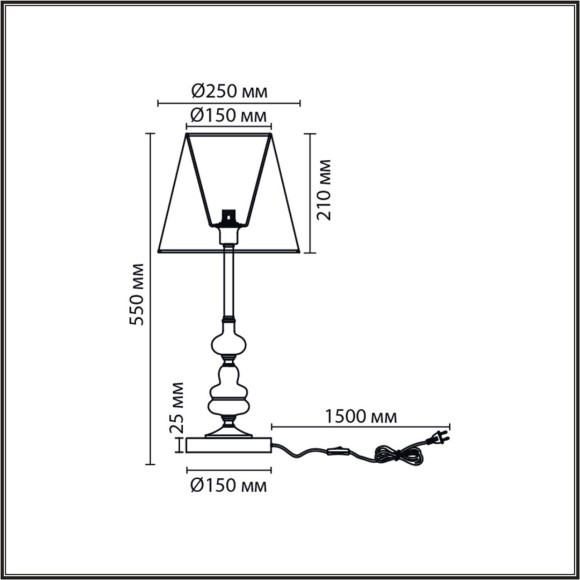 Настольная лампа Е14 1*40W Lumion KENTUKI 8283/1T Настольная лампа Е14 1*40W Lumion KENTUKI 8283/1T