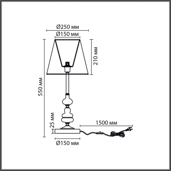 Настольная лампа Е14 1*40W Lumion KENTUKI 8283/1T Настольная лампа Е14 1*40W Lumion KENTUKI 8283/1T