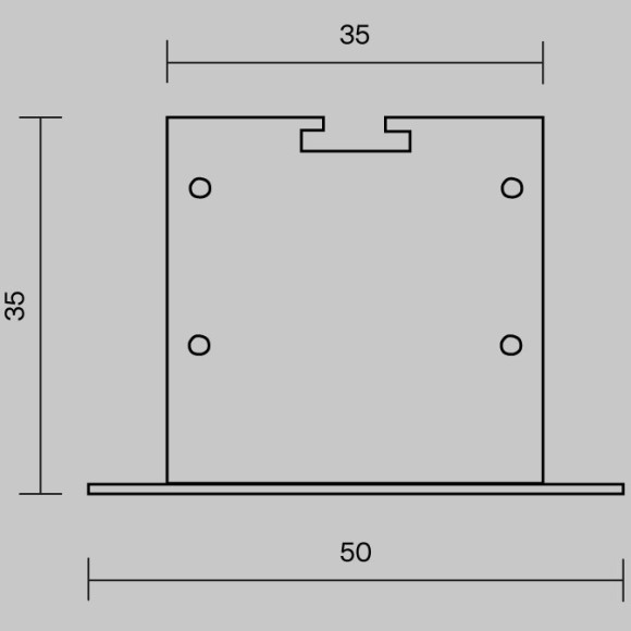 Комплект заглушек (для профиля 50×35) 2 шт., 642034