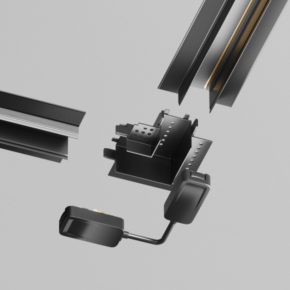 Коннектор угловой для встраиваемого в ГКЛ 12.5мм шинопровода Maytoni Radity TRA084CL-12B Коннектор угловой для встраиваемого в ГКЛ 12.5мм шинопровода Maytoni Radity TRA084CL-12B