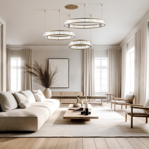 SL1622.313.03 Люстра подвесная ST-Luce Латунь/Прозрачный LED 1*122W 4000K TIVOLI