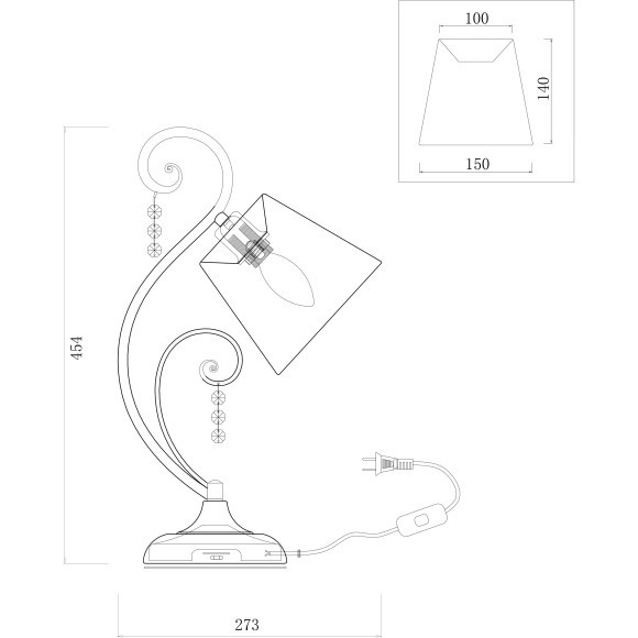 Интерьерная настольная лампа Lorette FR2406-TL-01-WG Интерьерная настольная лампа Lorette FR2406-TL-01-WG