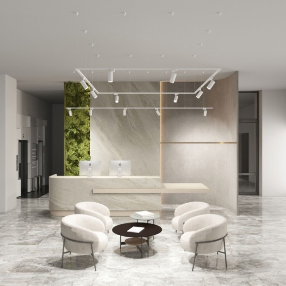 DK6454-WH Трековый светодиодный однофазный двужильный светильник Denkirs SOLID KOPER, 4000K, 24W, 2160Лм, 24° 220V