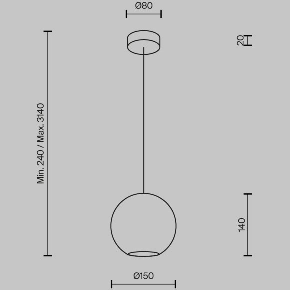 Подвесной светильник Maytoni MOD437PL-01BG