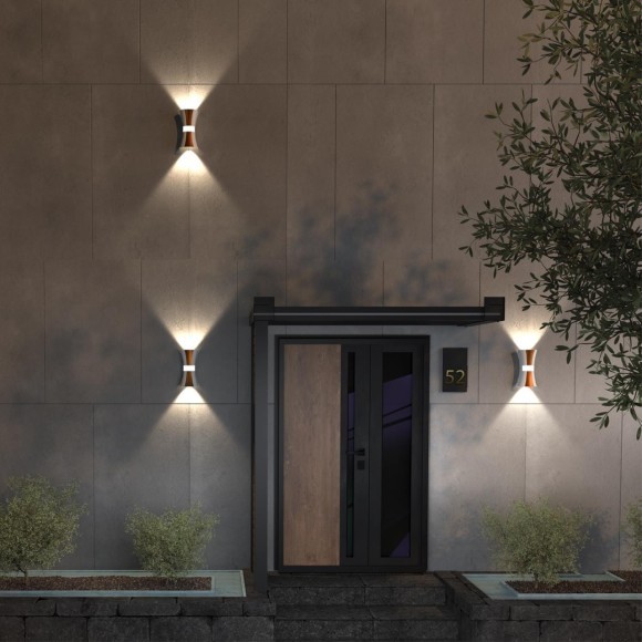 Уличный настенный светильник Novotech 358937 CALLE IP54 светодиодный 2xLED 12W Уличный настенный светильник Novotech 358937 CALLE IP54 светодиодный 2xLED 12W