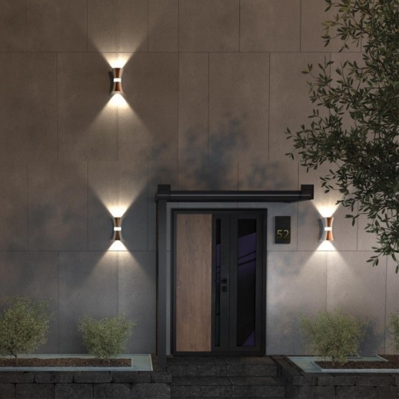 Уличный настенный светильник Novotech 358937 CALLE IP54 светодиодный 2xLED 12W Уличный настенный светильник Novotech 358937 CALLE IP54 светодиодный 2xLED 12W