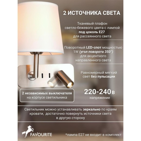 Бра Bingo 2842-1W Бра Bingo 2842-1W