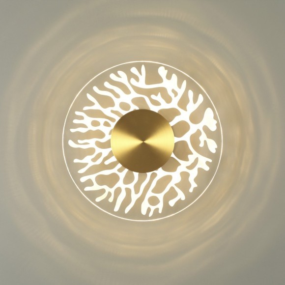 6627/9WL MIDCENT ODL24 античная бронза/металл/акрил Настенный светильник IP20 LED 9W 3000K 220V SOLARIS