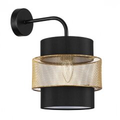 8003/1W MODERNI LN24 черный/черный, золотой металл/металл, текстиль Бра Е27 60W 220V ANIMAISA 8003/1W MODERNI LN24 черный/черный, золотой металл/металл, текстиль Бра Е27 60W 220V ANIMAISA