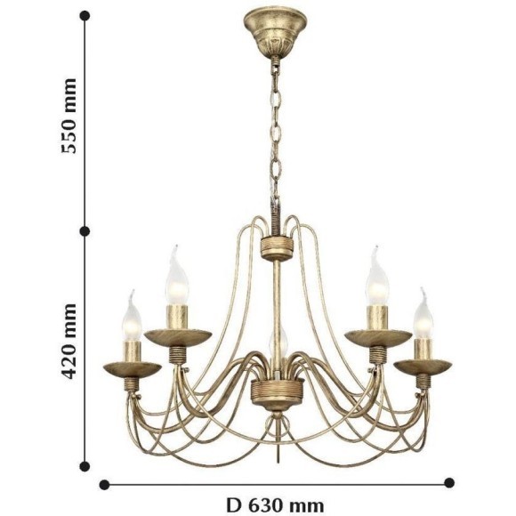 Подвесная люстра CHATEAU 2163-5P Подвесная люстра CHATEAU 2163-5P