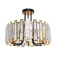 Люстра хрустальная Arte Lamp A1028PL-6BK Amber под лампы 6xE14 40W