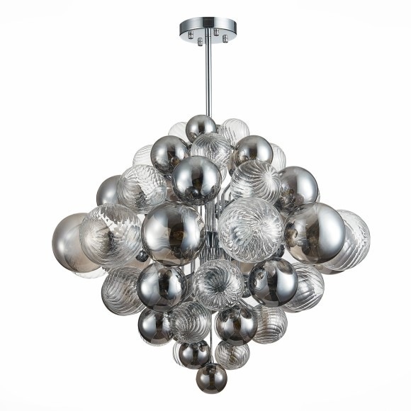 SL1124.103.29 Люстра подвесная ST-Luce Хром/Дымчатый, Прозрачный G9 29*5W 4000K VINETTO SL1124.103.29 Люстра подвесная ST-Luce Хром/Дымчатый, Прозрачный G9 29*5W 4000K VINETTO