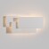 Бра настенное Maytoni Trame C804WL-L12W LED 12Вт 3000K 550Лм 360° CRI80, белый матовый металл, линейный геометрический светильник, равномерный свет на стену