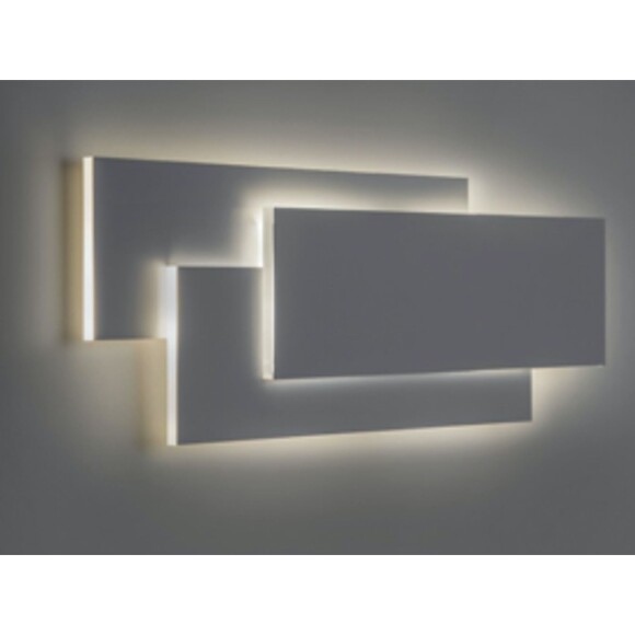 Бра настенное Maytoni Trame C804WL-L12W LED 12Вт 3000K 550Лм 360° CRI80, белый матовый металл, линейный геометрический светильник, равномерный свет на стену