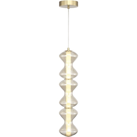 SL6136.213.01 Светильник подвесной ST-Luce золото/коньячный LED 1*18W 3000K SPINE
